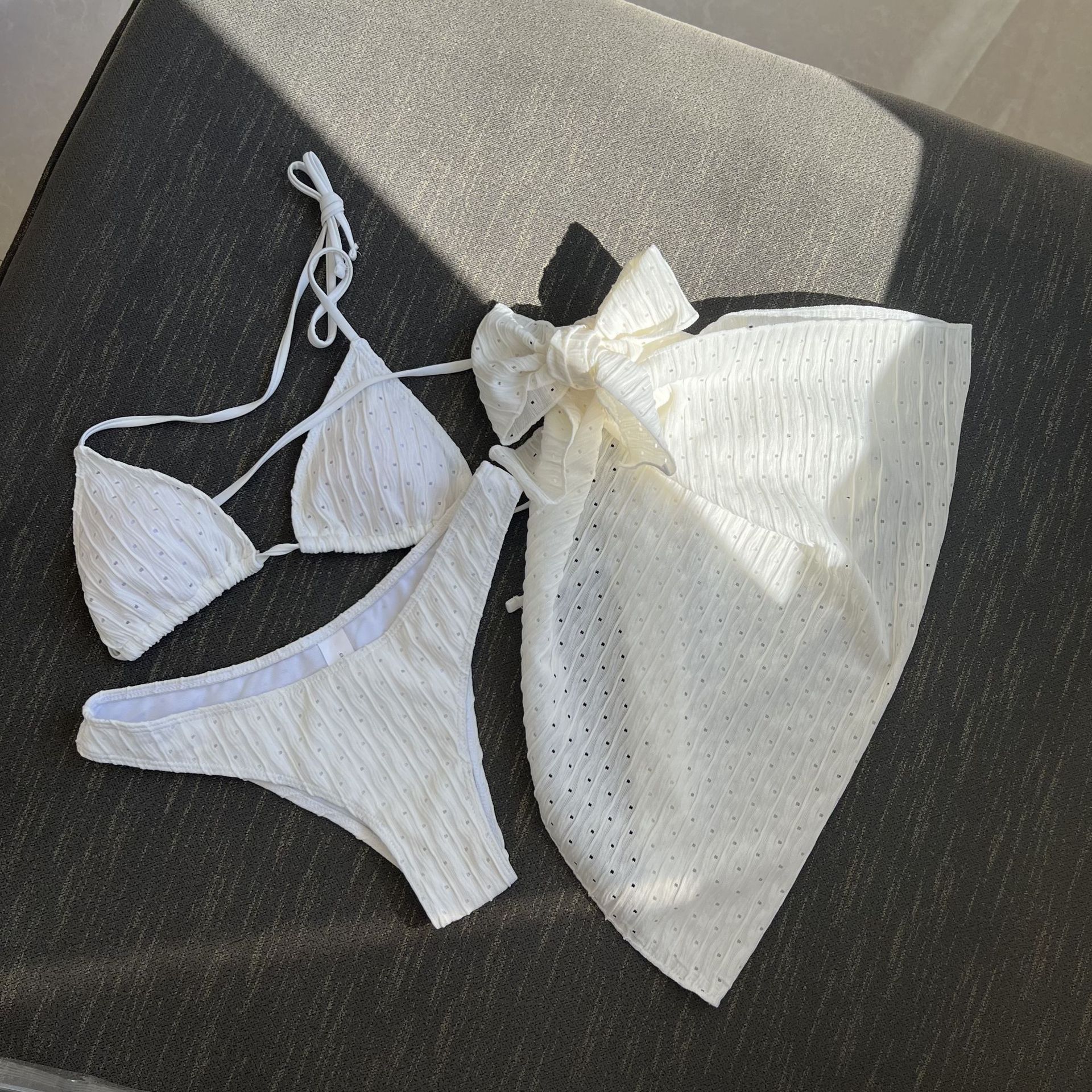 Swimsuit Backless Drawstring Banded Bikini Suit