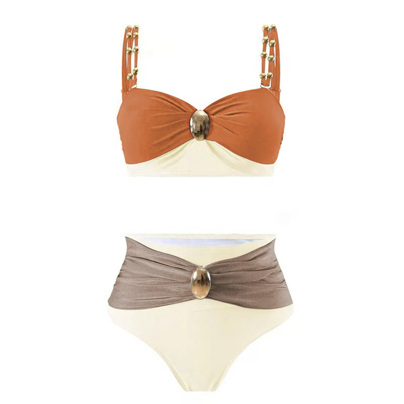 Summer Gold Ring High Waist Bikini