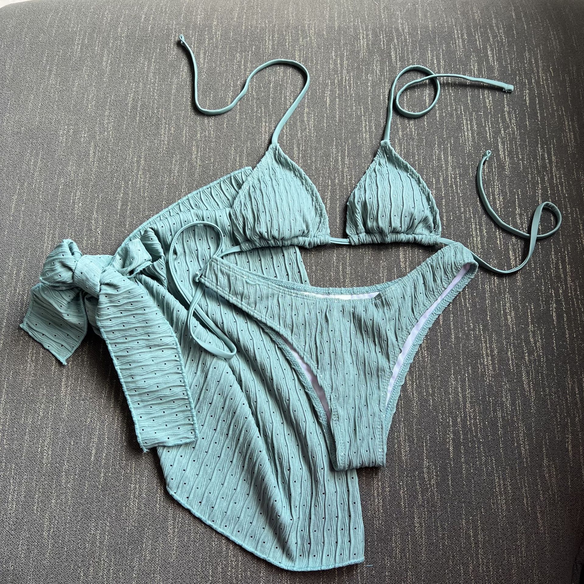Swimsuit Backless Drawstring Banded Bikini Suit