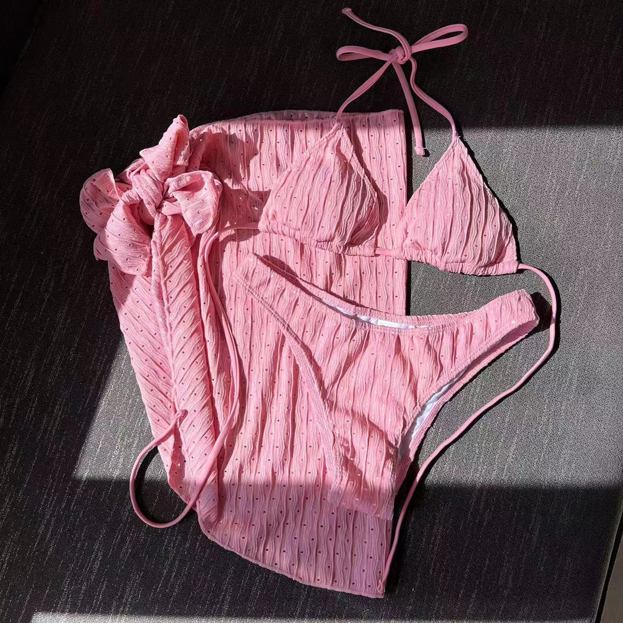 Swimsuit Backless Drawstring Banded Bikini Suit