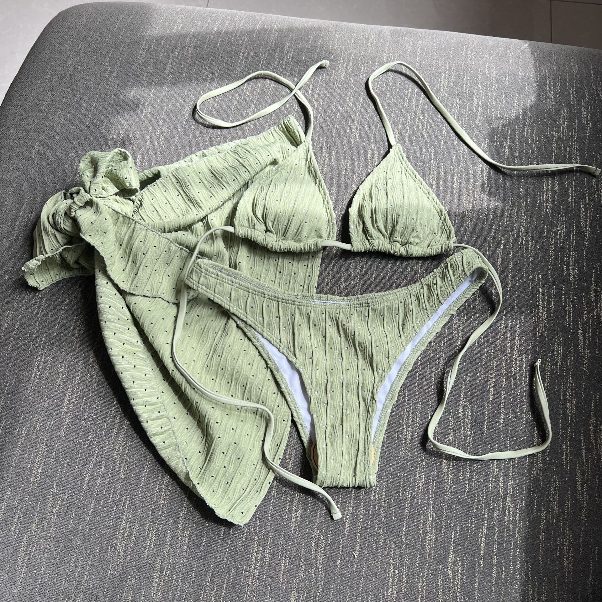 Swimsuit Backless Drawstring Banded Bikini Suit