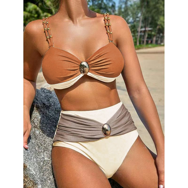 Summer Gold Ring High Waist Bikini